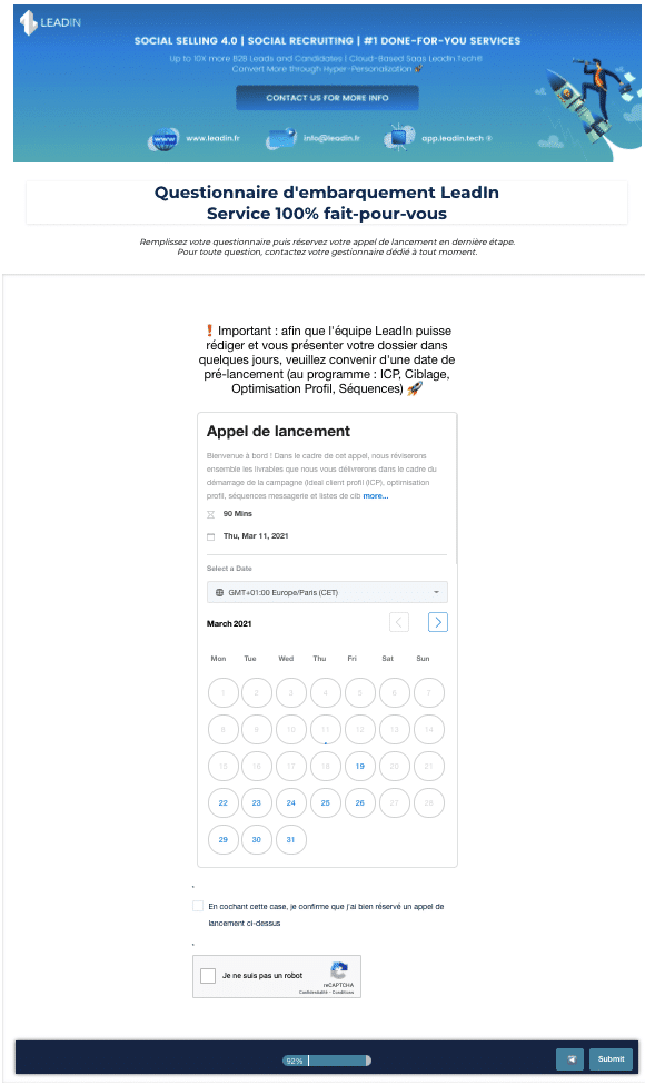 Leadin p2 boarding questionnaire