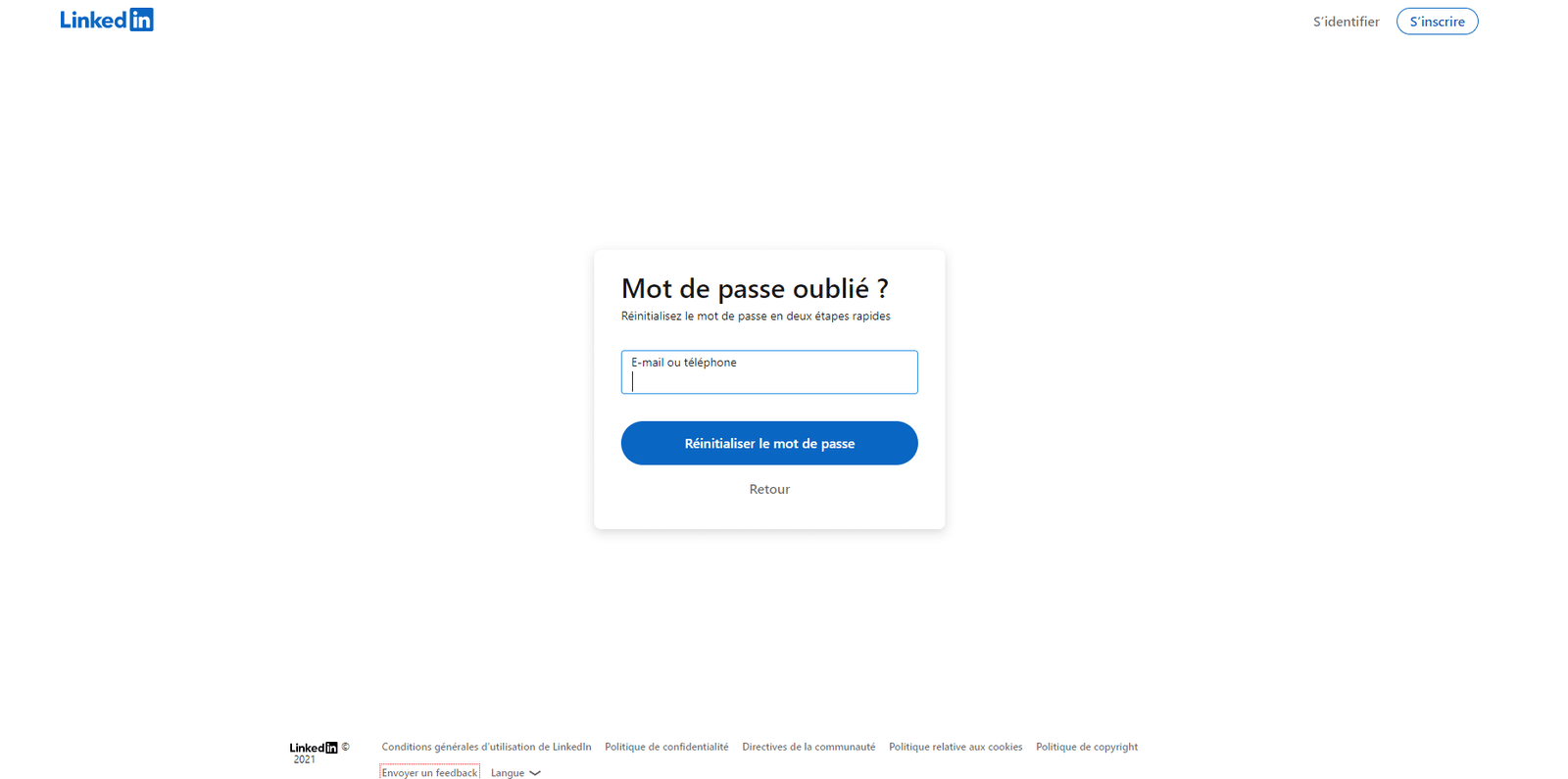 Sécuriser votre compte LinkedIn, changer de mot de passe
