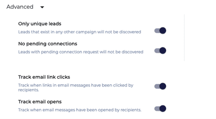 Pre-activated campaign options