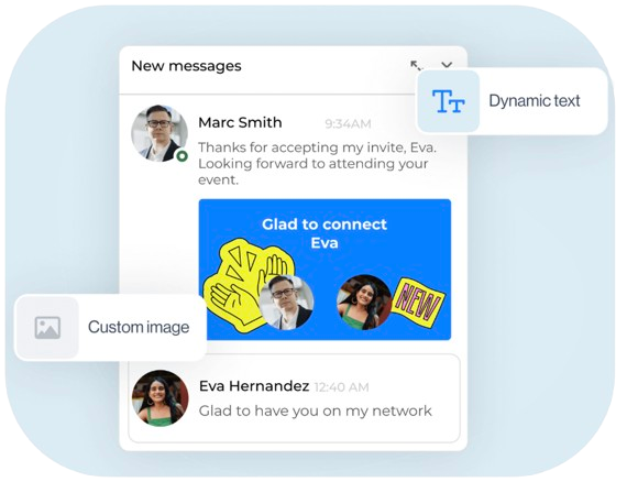 LeadIn : visuel personnalisé avec prénom et réponse